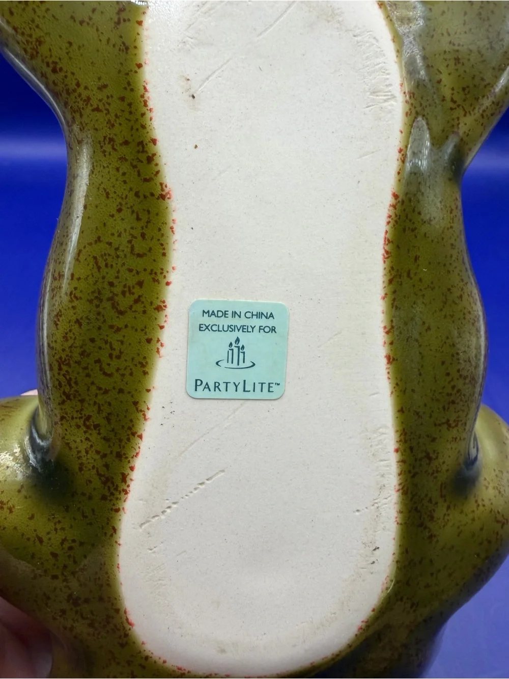 PartyLite Ceramic Frog Tealight Holder